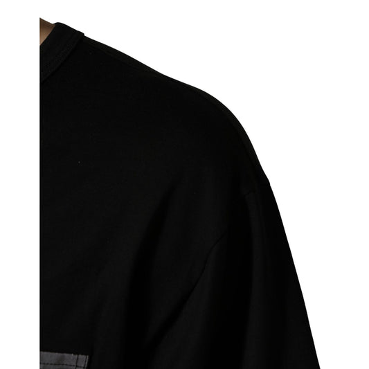 Dolce & Gabbana Black Camouflage Pocket Oversized T-shirt