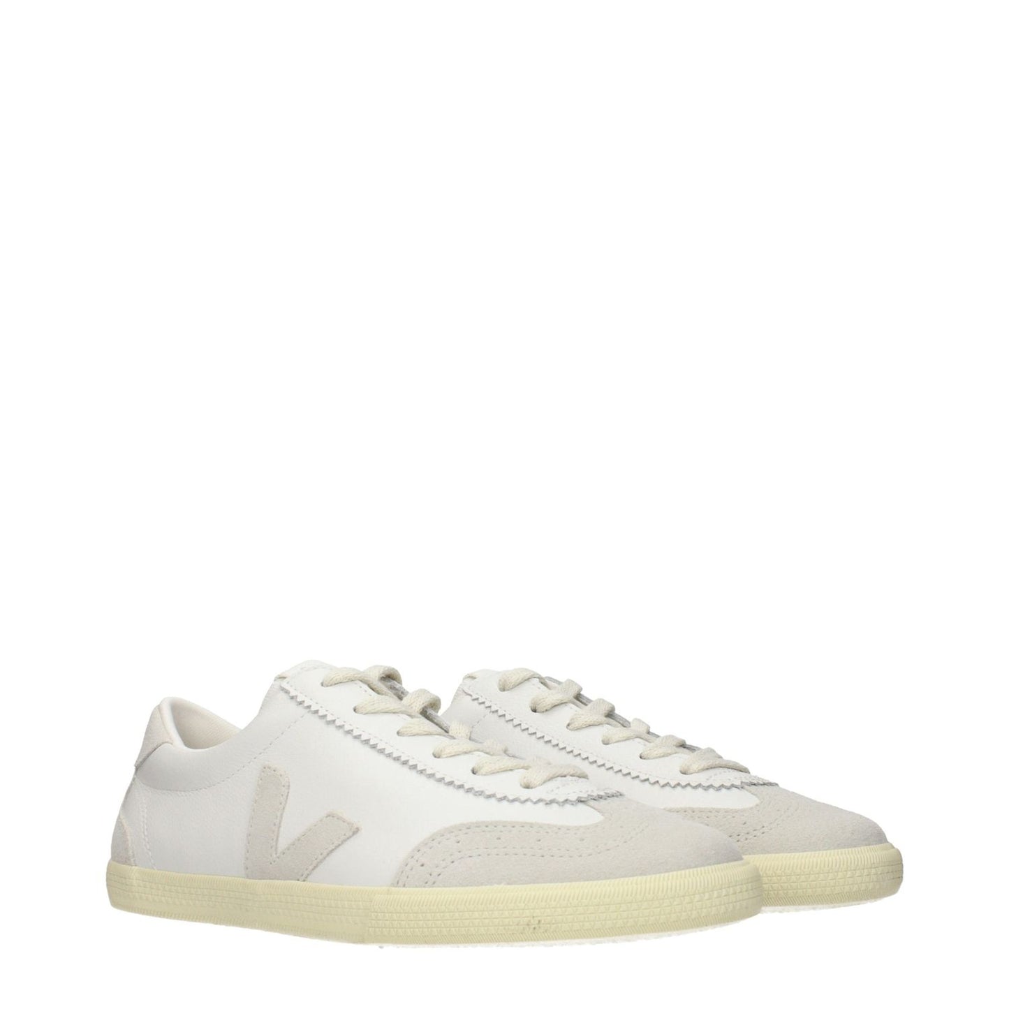 Veja White Leather Low Top Sneakers