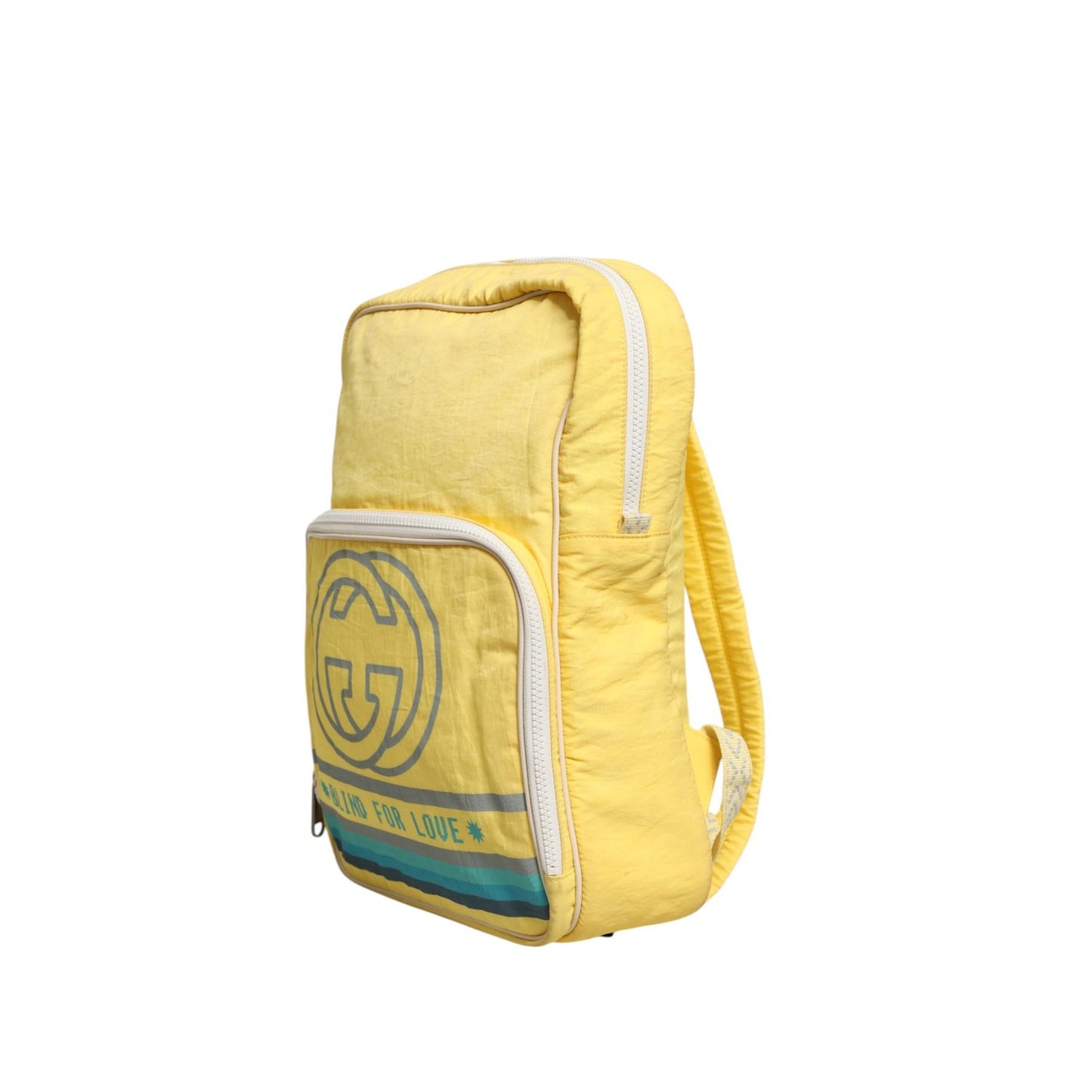 Yellow Nylon Gucci Blind For Love Backpack