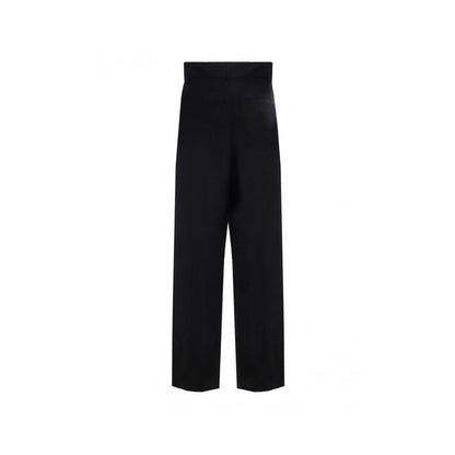 Salvatore Ferragamo Black Silk Casual Pants