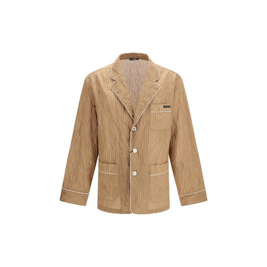Dolce & Gabbana Beige Linen Top Sleepwear