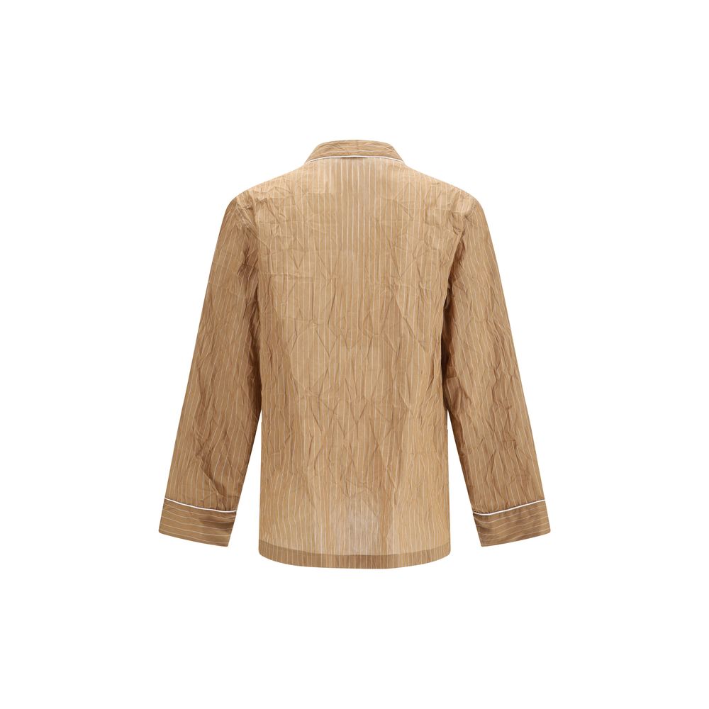 Dolce & Gabbana Beige Linen Top Sleepwear