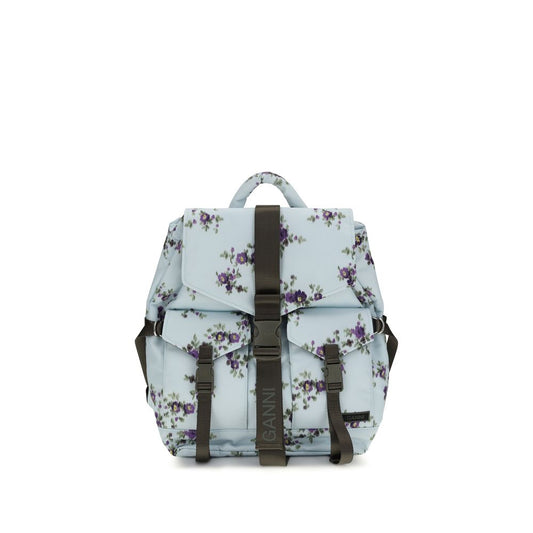 Ganni Blue The Re-tech Nylon Backpack