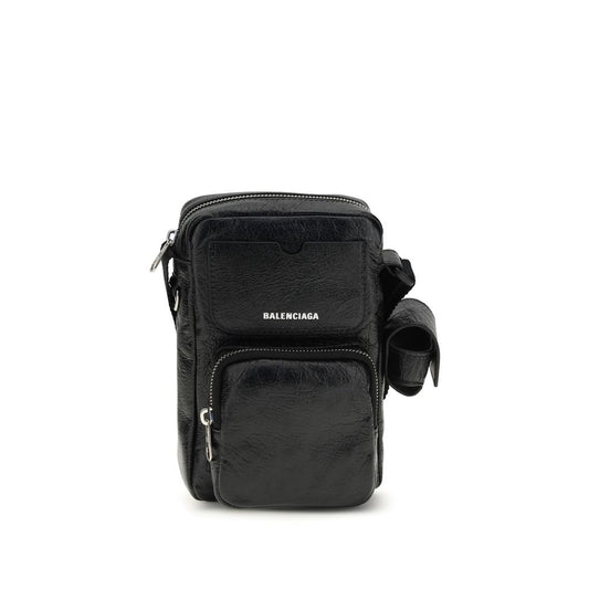 Balenciaga Black Lamb Ovis Aries Aries Shoulder Bag