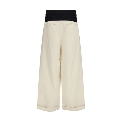 Darkpark Beige Cotton Casual Pants