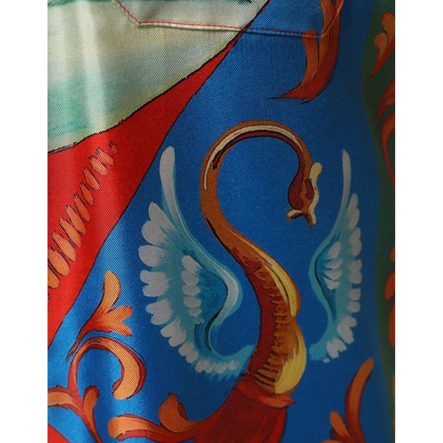 Dolce & Gabbana Multicolor Printed Long Sleeve Button Down Shirt Top