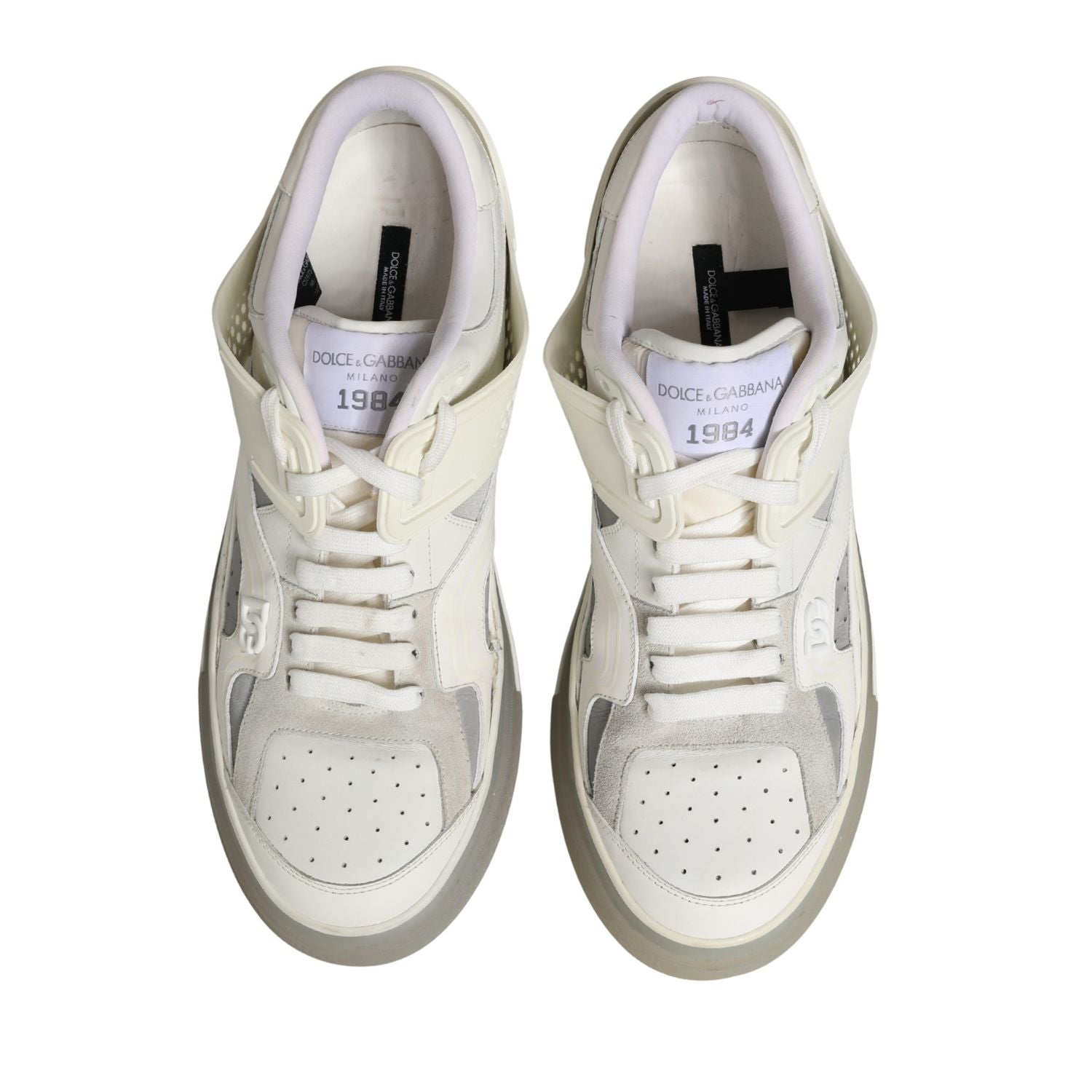 Dolce & Gabbana White Low Top Custom 2.Zero Sneakers Shoes