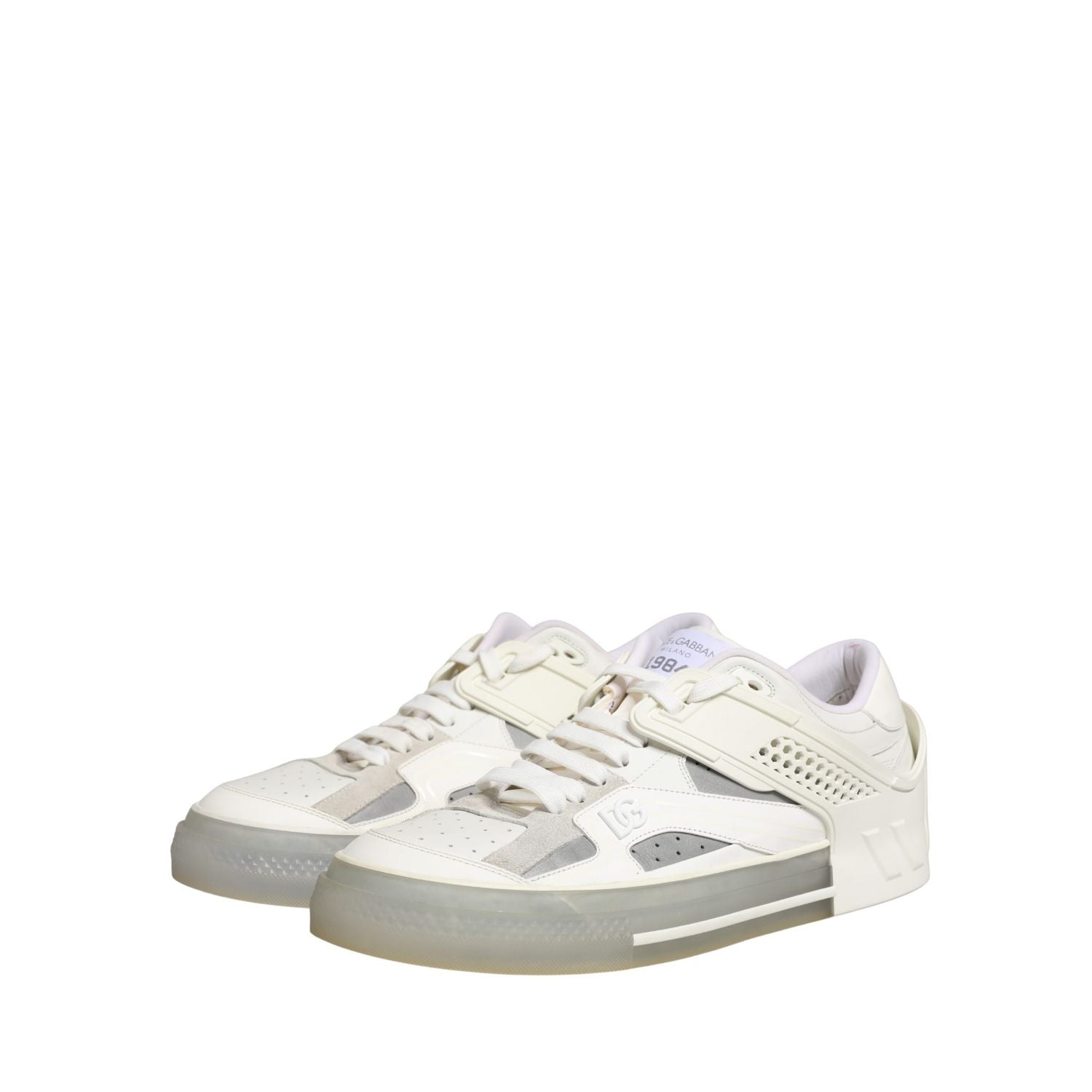 Dolce & Gabbana White Low Top Custom 2.Zero Sneakers Shoes