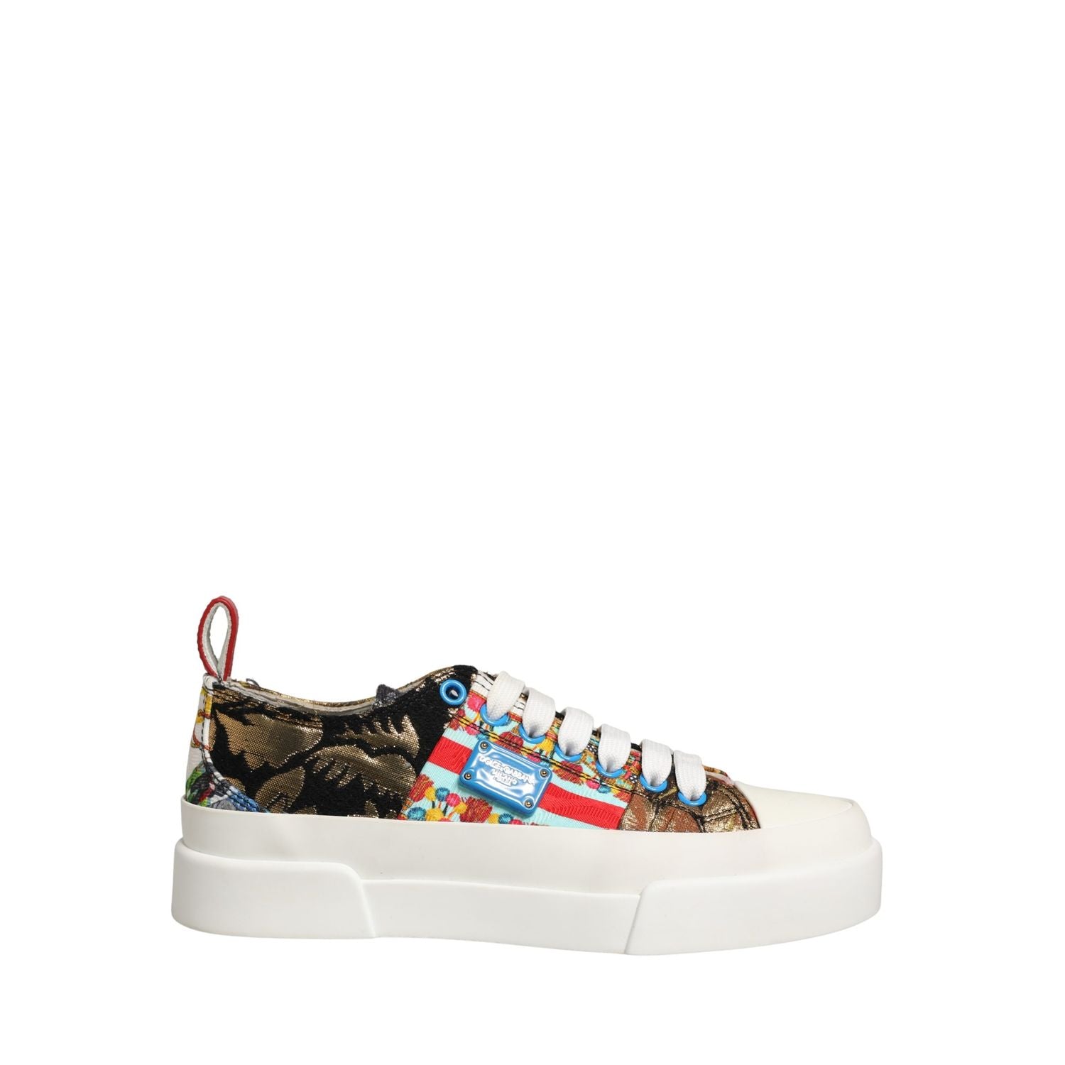 Dolce & Gabbana Multicolor Patchwork Low Top Sneakers Shoes