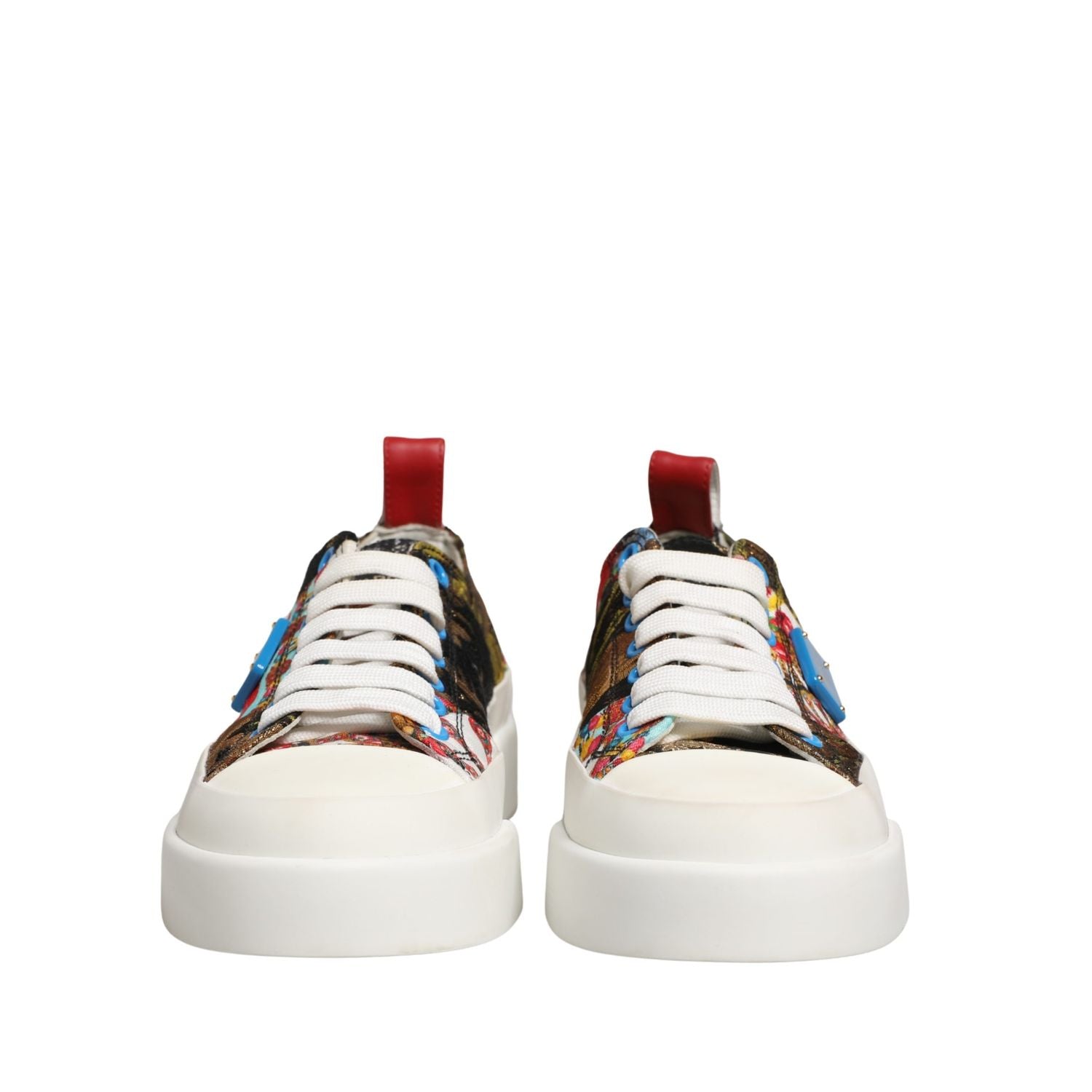 Dolce & Gabbana Multicolor Patchwork Low Top Sneakers Shoes
