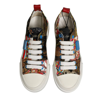 Dolce & Gabbana Multicolor Patchwork Low Top Sneakers Shoes