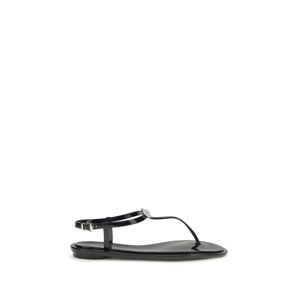 MACH & MACH Black Rubber Sandals