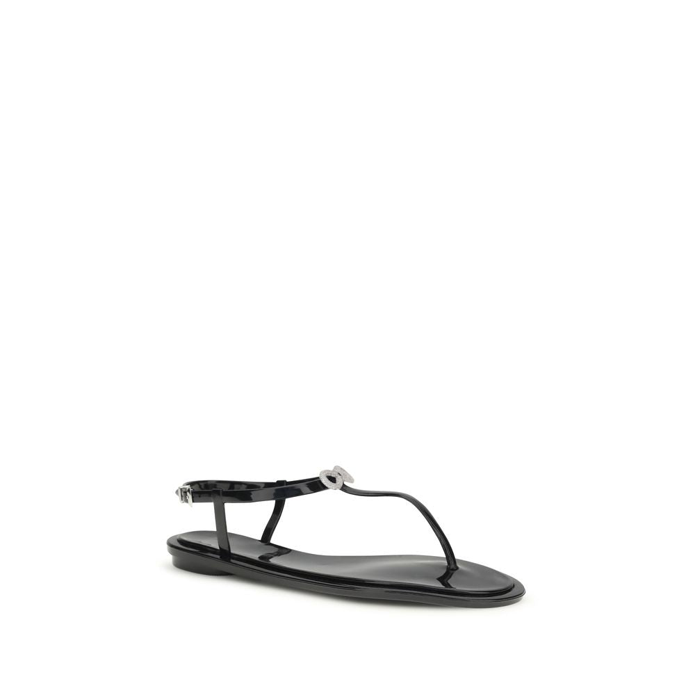 MACH & MACH Black Rubber Sandals