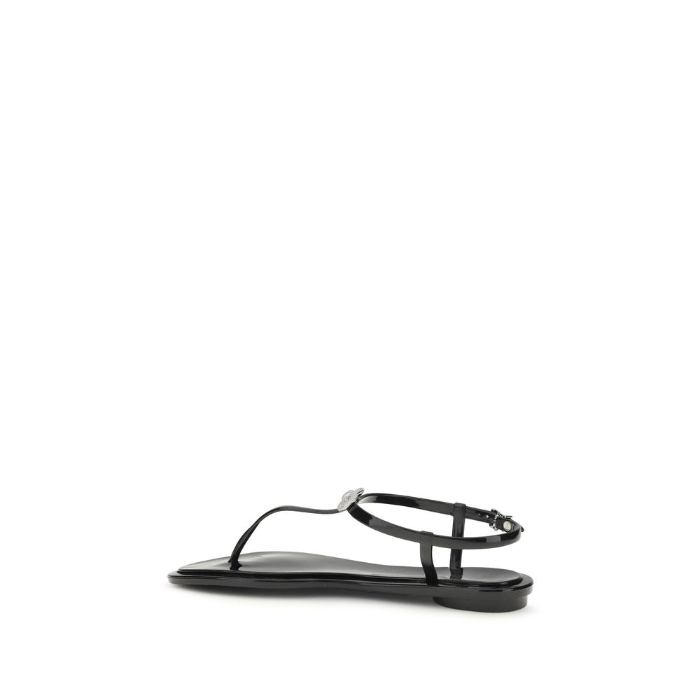 MACH & MACH Black Rubber Sandals
