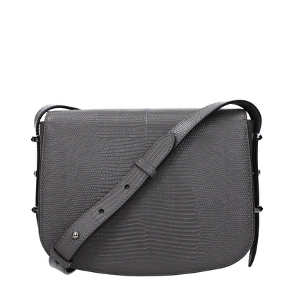 Jimmy Choo Gray Leather Crossbody Bag