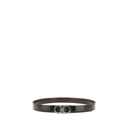 Ferragamo Black Calf Leather Bos Taurus Belt