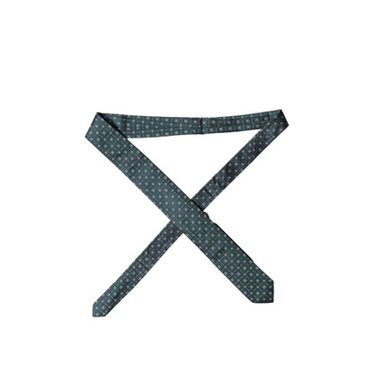 Dolce & Gabbana Dark Green Patterned Silk Adjustable Men Necktie Tie