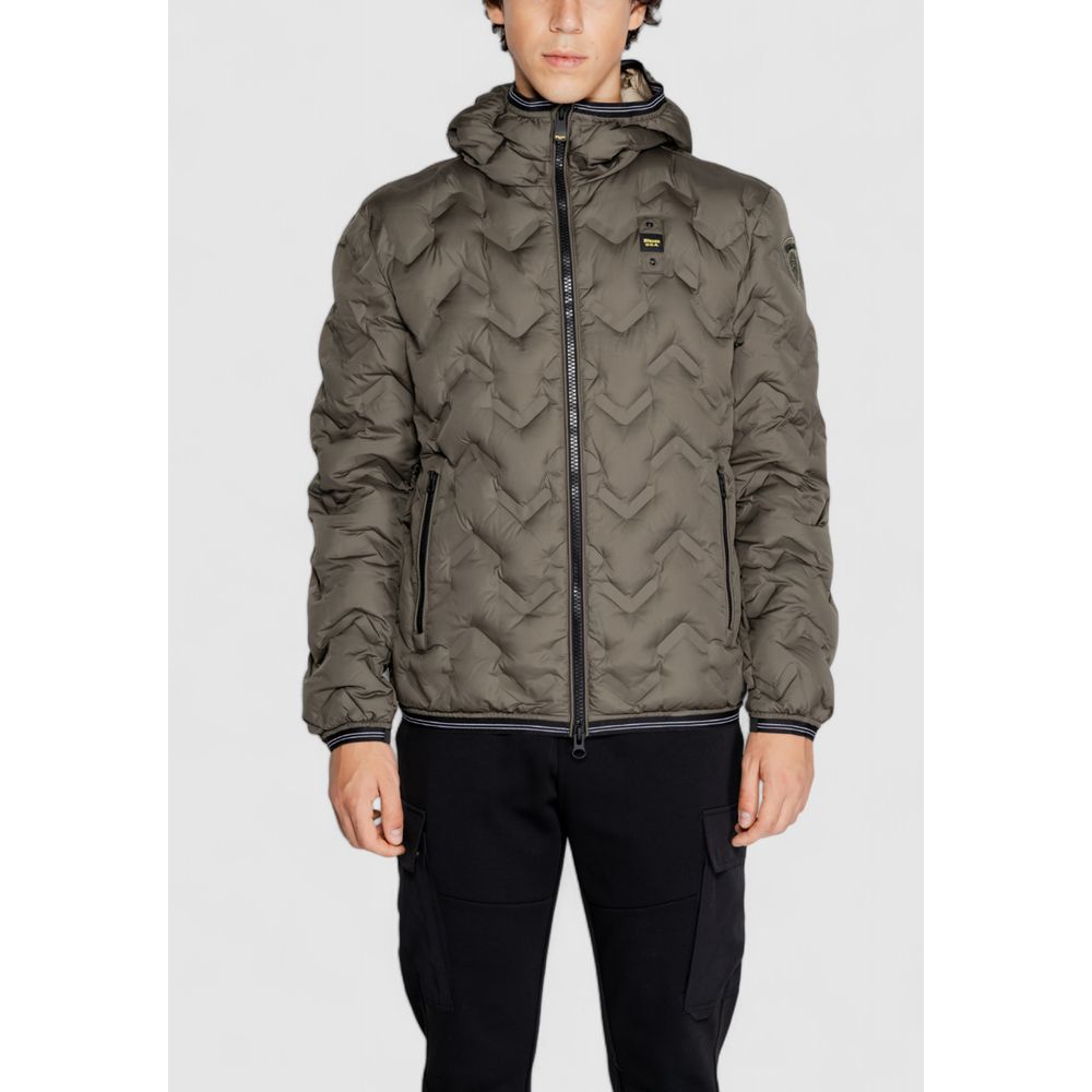 Blauer Bicolor Polyethylene Full-Length Jacket