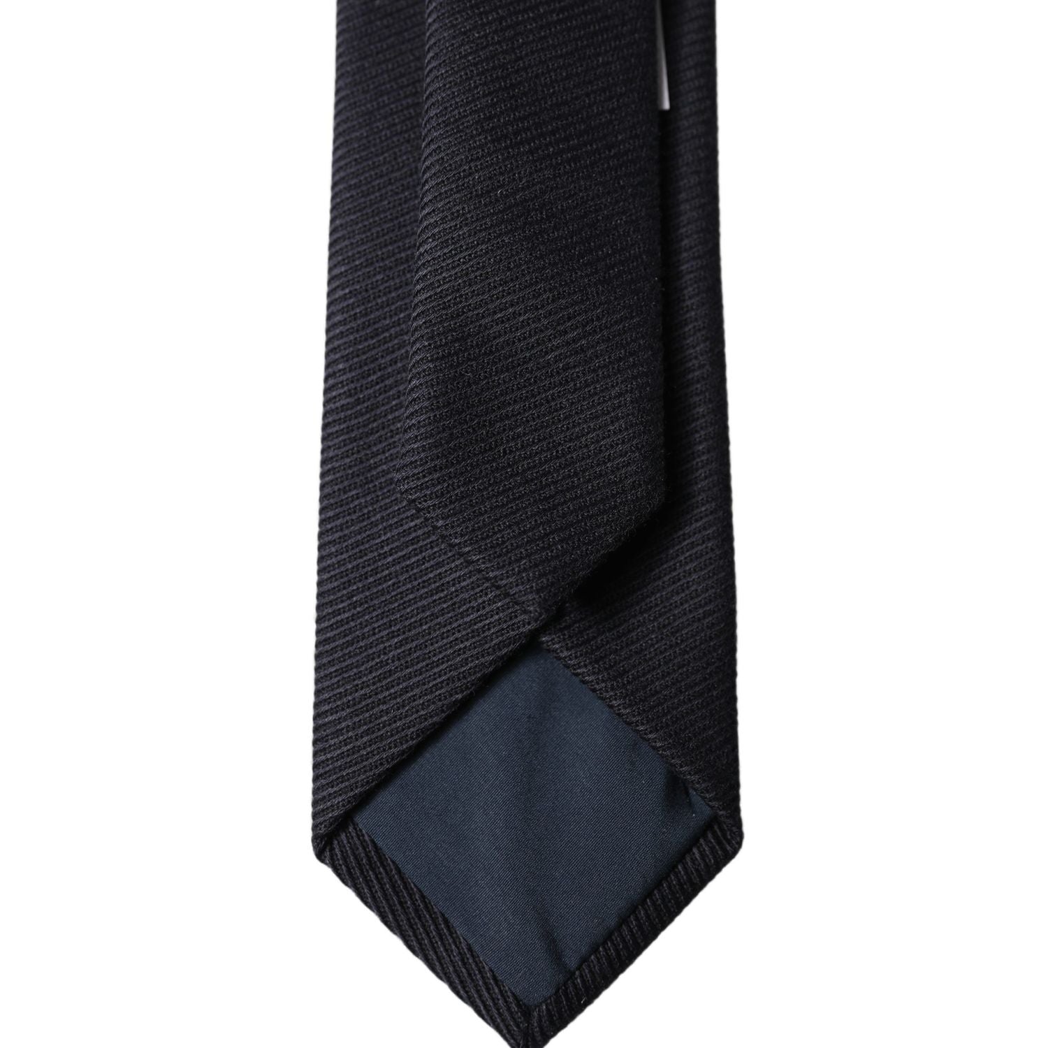 Dolce & Gabbana Black Solid 100% Silk Adjustable Men Tied Necktie Tie