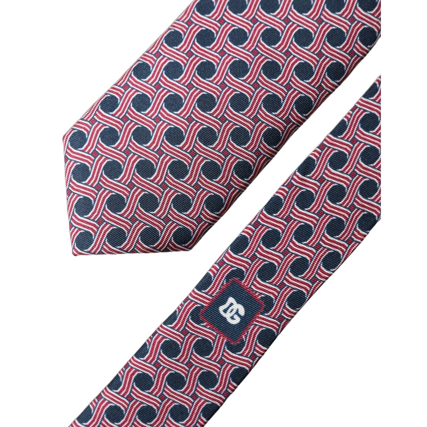 Dolce & Gabbana Multicolor Patterned Silk Adjustable Men Tied Necktie Tie