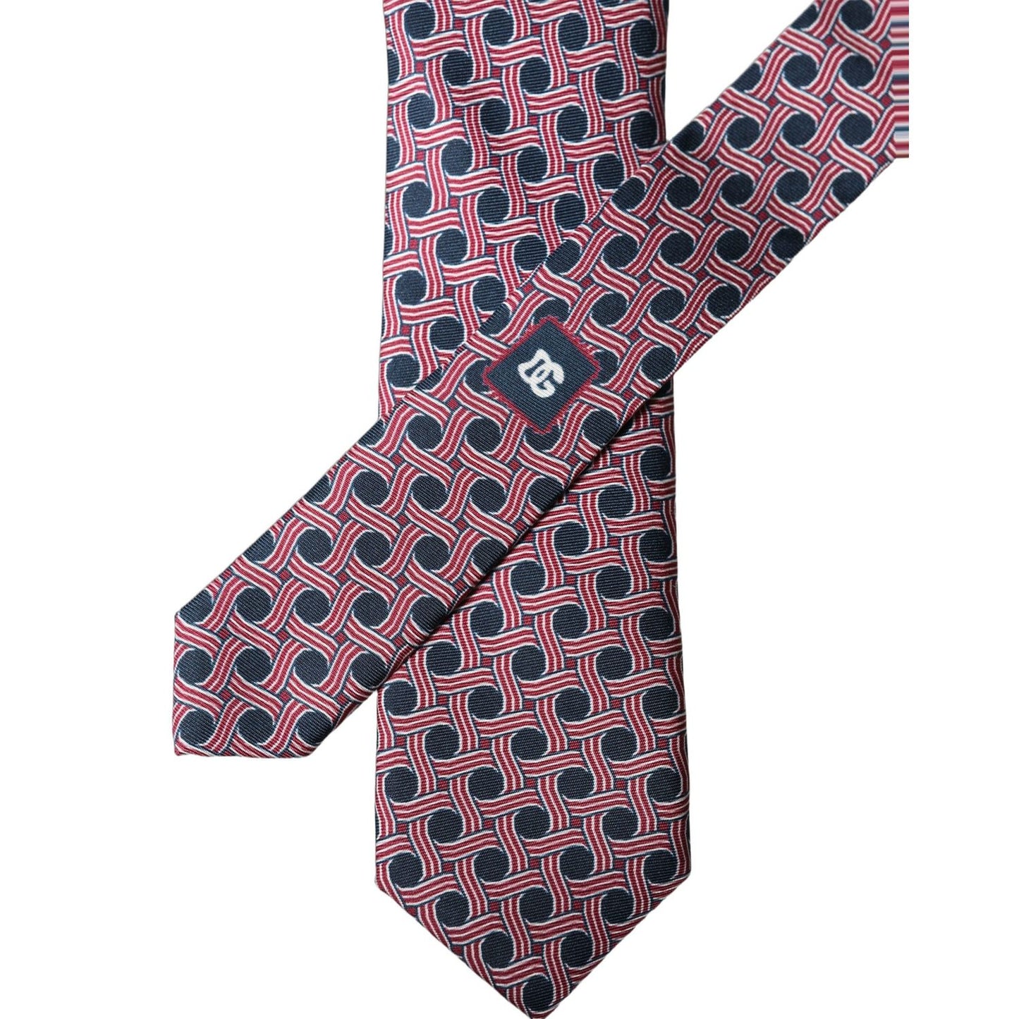 Dolce & Gabbana Multicolor Patterned Silk Adjustable Men Tied Necktie Tie