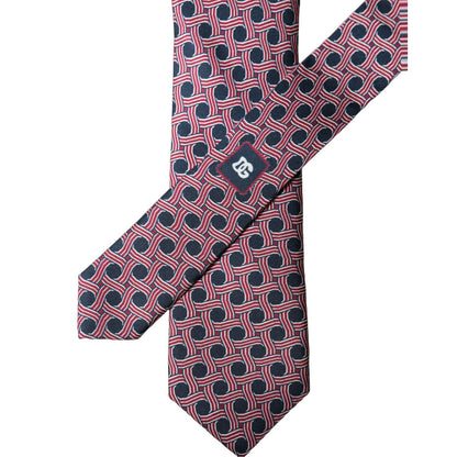 Dolce & Gabbana Multicolor Patterned Silk Adjustable Men Tied Necktie Tie