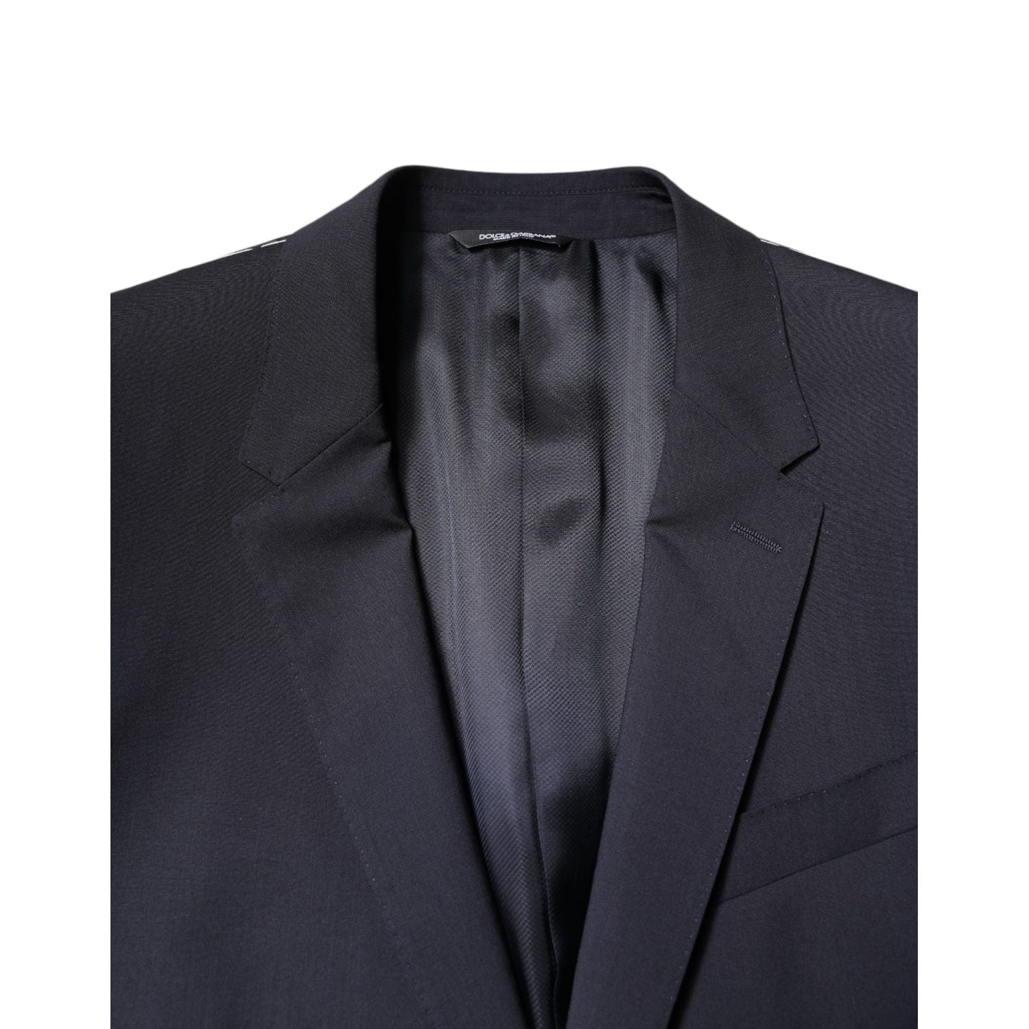 Dolce & Gabbana Blazer MARTINI Dark Blue Wool SingleBreasted Blazer