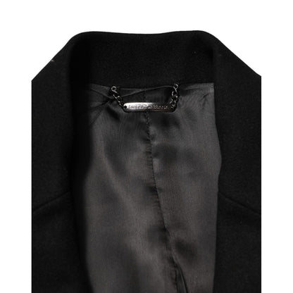Dolce & Gabbana Black Heraldic Patch Single Breasted Jacket