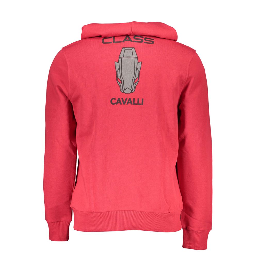 Cavalli Class Rosso Cotton Mens Sweatshirt