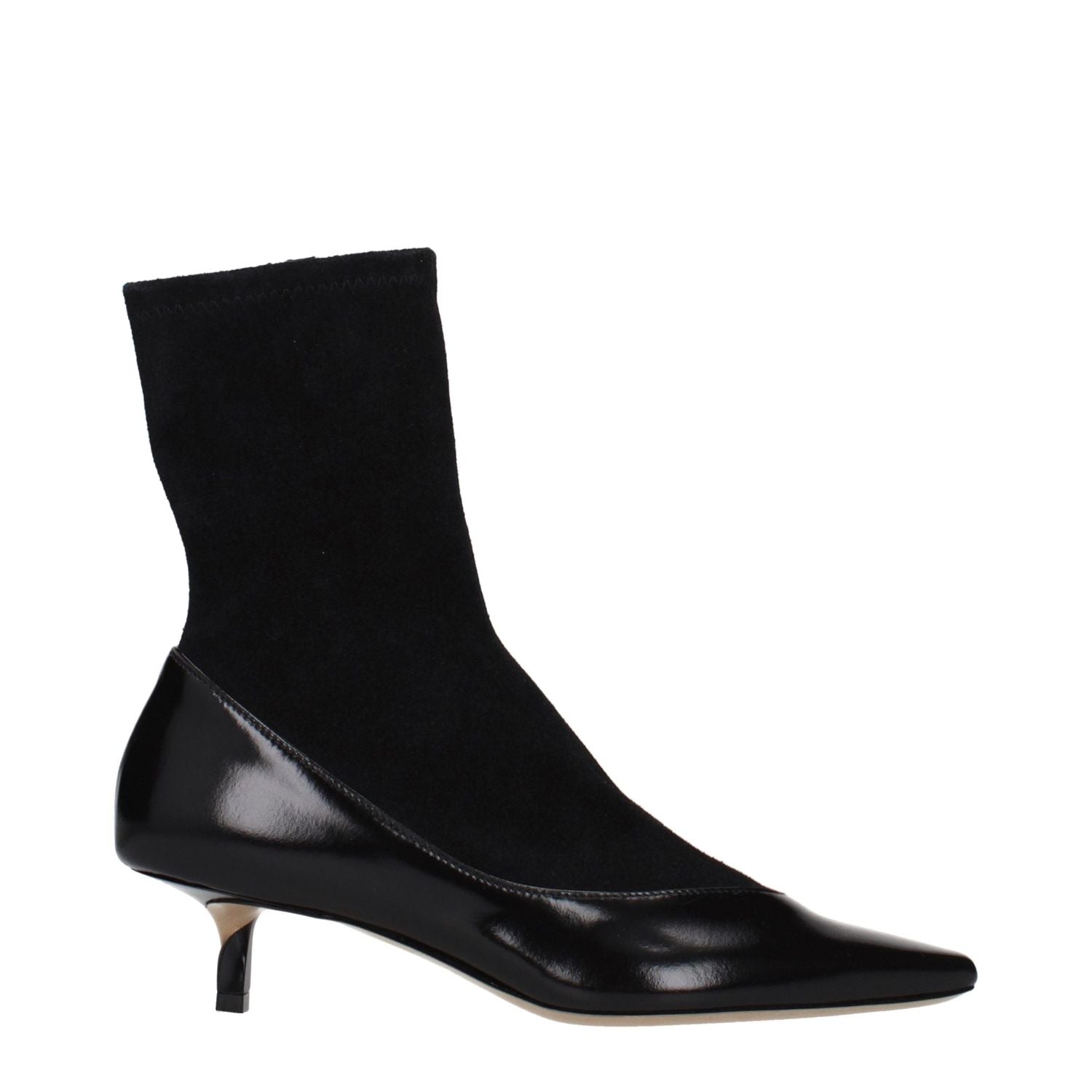 Jacquemus Black Leather Ankle Boots