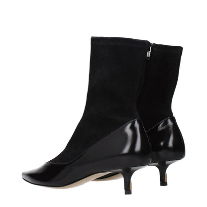 Jacquemus Black Leather Ankle Boots