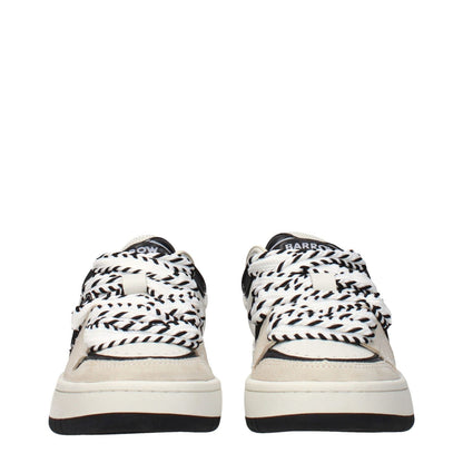 Barrow Beige Leather Sneakers
