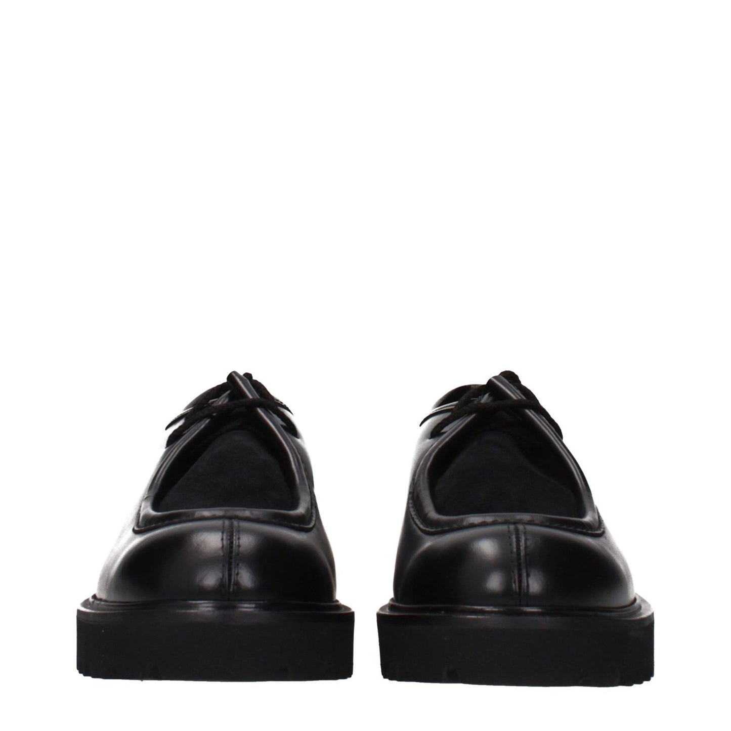 Max Mara Black Leather Oxfords And Derbies