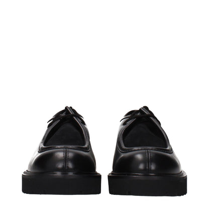 Max Mara Black Leather Oxfords And Derbies