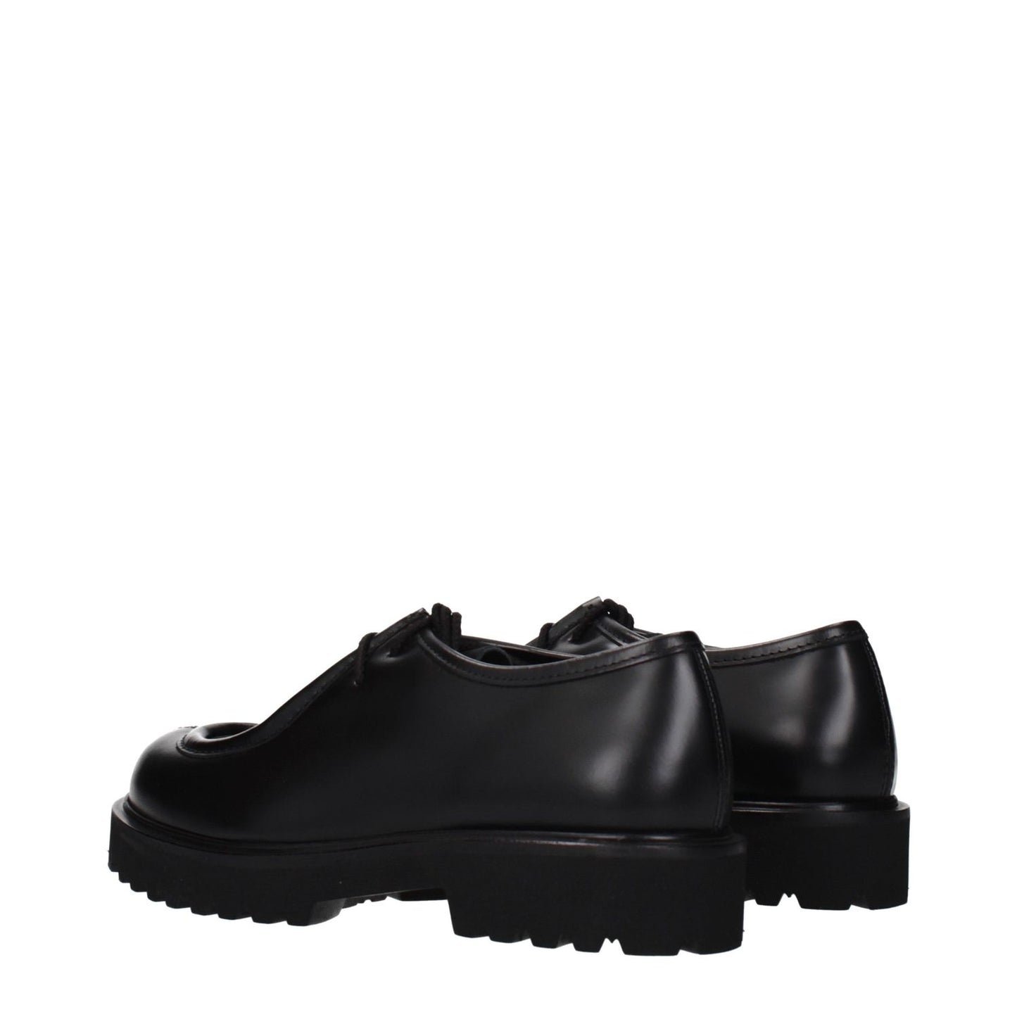 Max Mara Black Leather Oxfords And Derbies
