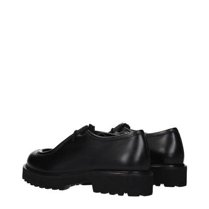 Max Mara Black Leather Oxfords And Derbies