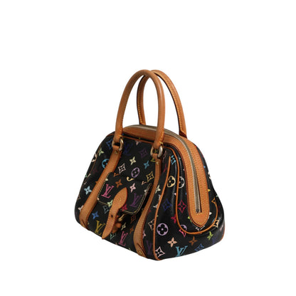 Louis Vuitton Black Monogram Multicolor Canvas Priscilla Handbag
