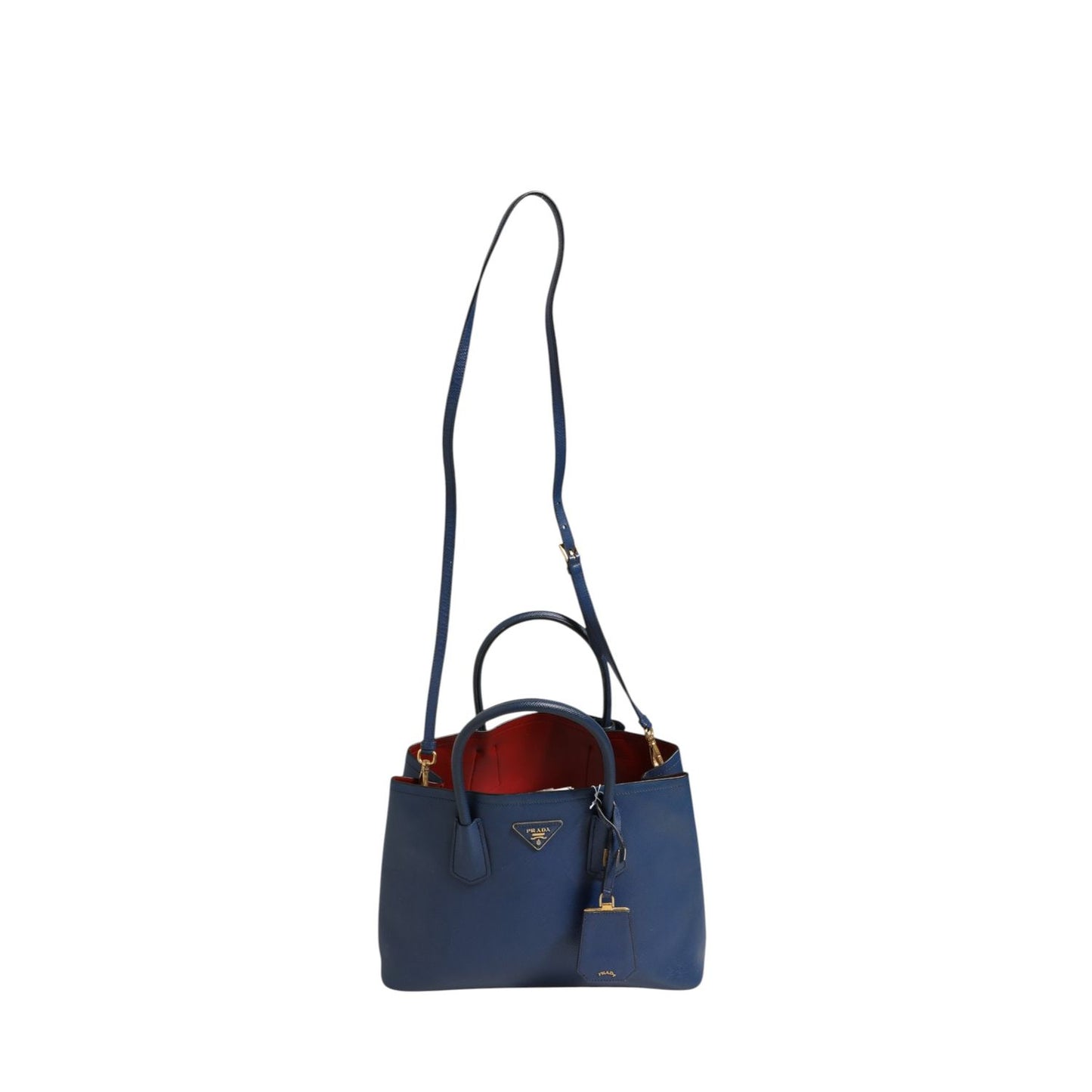 Prada Blue Saffiano Leather 2way Bag