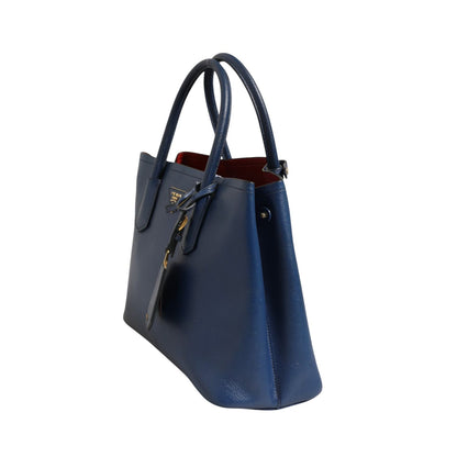 Prada Blue Saffiano Leather 2way Bag