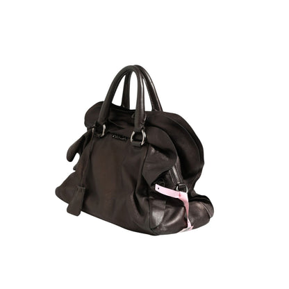 Prada Metallic Nappa Leather Ruffle Shoulder Bag