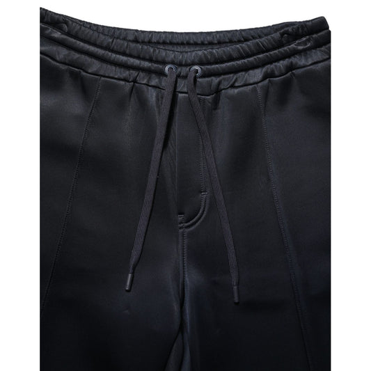 Dolce & Gabbana Black Polyester Jogger Men Sweatpants Pants
