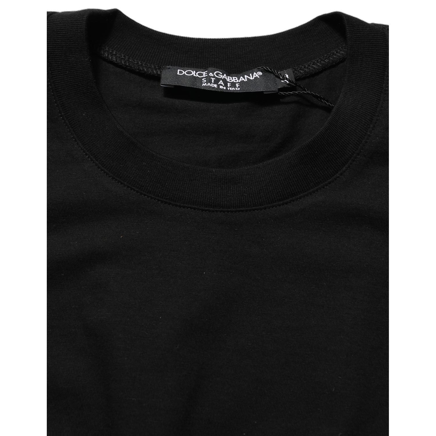 Dolce & Gabbana Black Long Sleeves Crew Neck Pullover Sweater