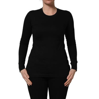 Dolce & Gabbana Black Long Sleeves Crew Neck Pullover Sweater
