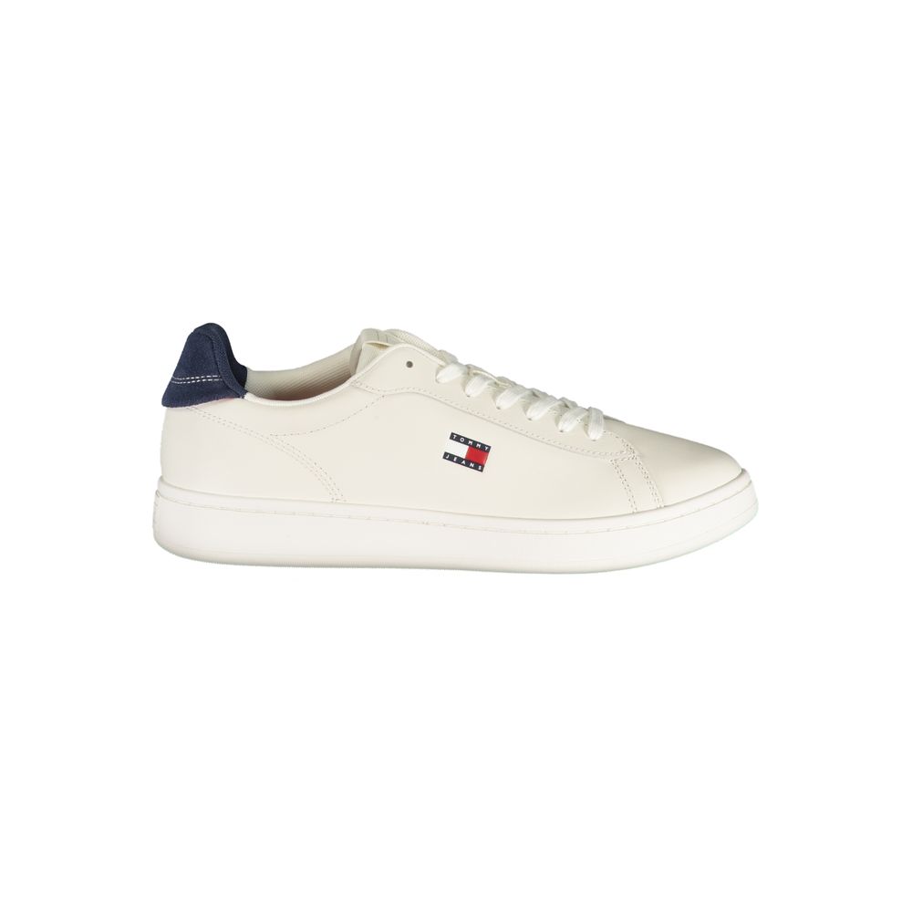 Tommy Hilfiger White Polyurethane Men's Sneaker