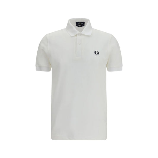 Fred Perry White Cotton Polo Shirt