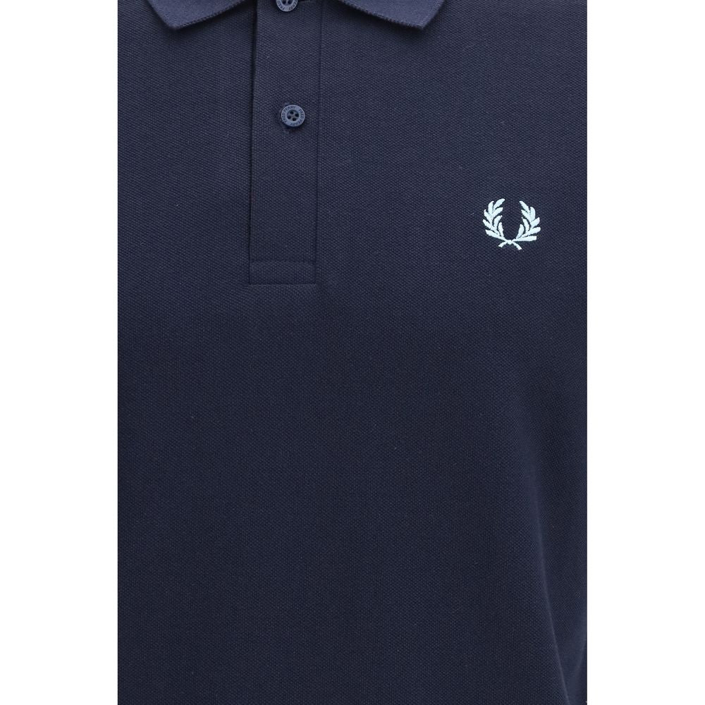 Fred Perry Blue Cotton Polo Shirt