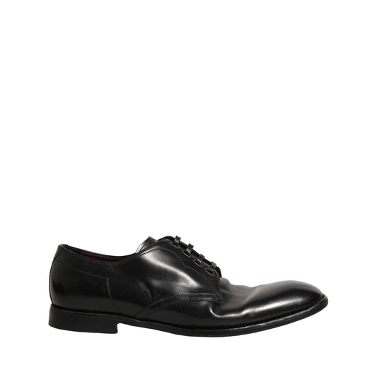 Dolce & Gabbana Black Leather Lace Up Derby Dress Formal Shoes