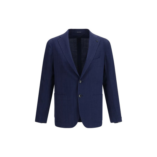 Tagliatore Blue Wool Oves Aries Blazer