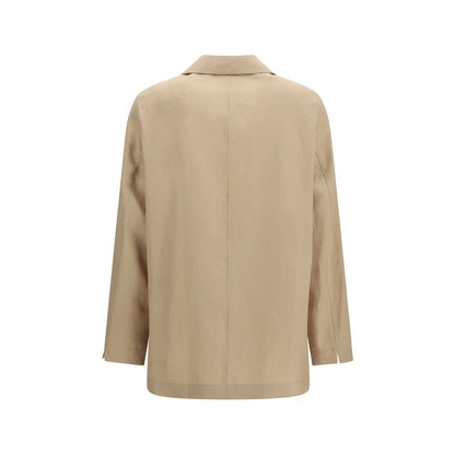 Lardini Beige Wool Oves Aries Full-Length Jacket