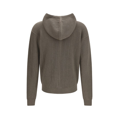 Rick Owens Gray Wool Oves Aries Hoodie